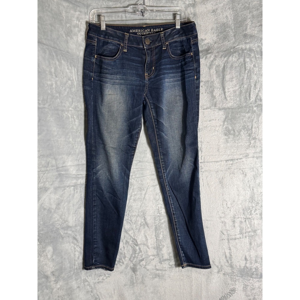 American Eagle Super Stretch Jegging Ankle Jeans Dark Wash Blue Womens 8
